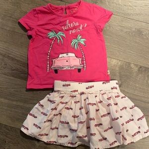Kate Spade “Where Next” TShirt & Skirt Set 18mo